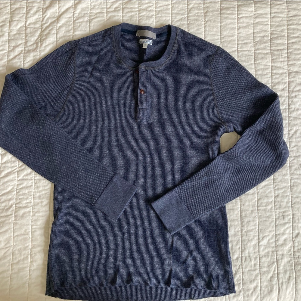 Mens Waffle Henley - TALL